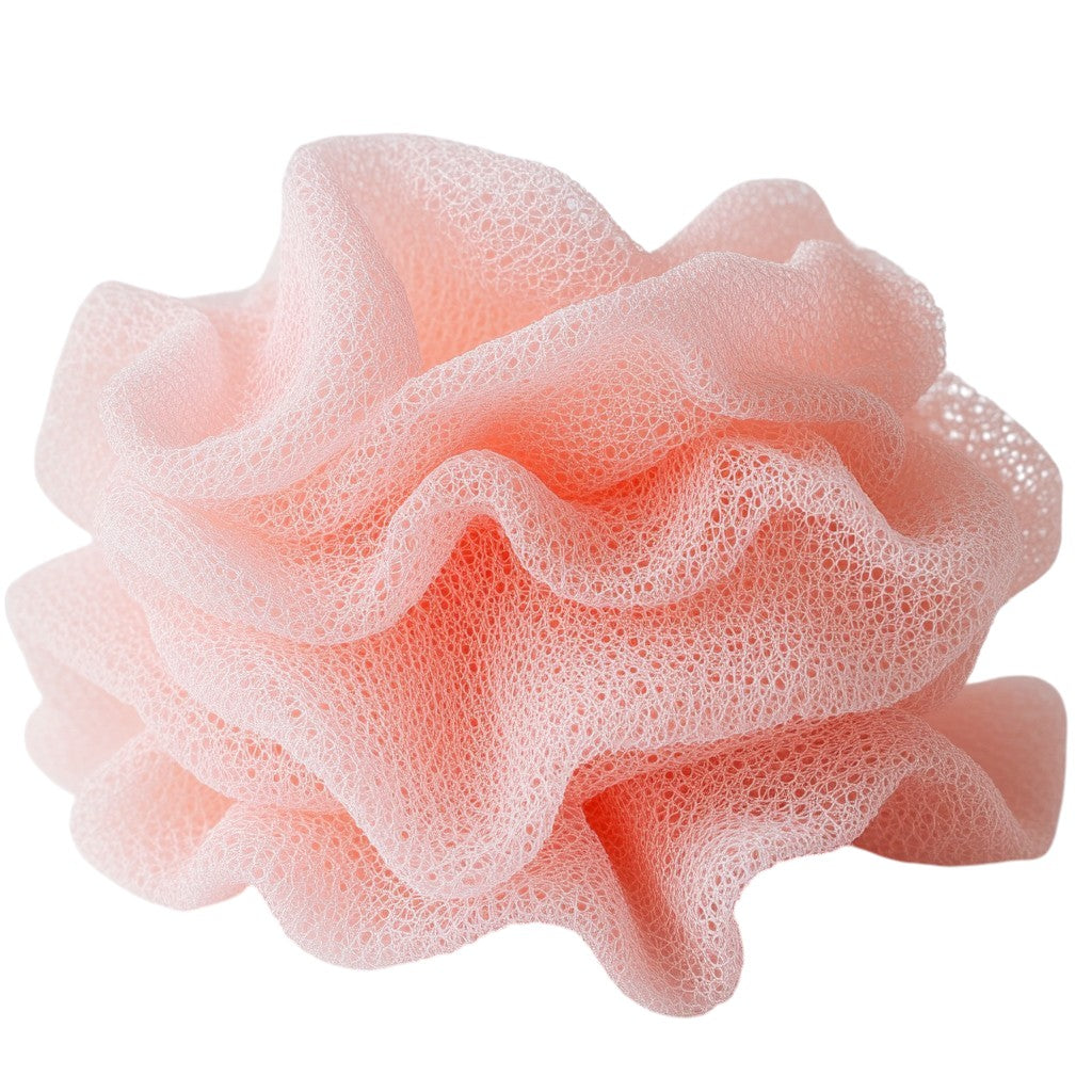 Plvxk Bath Sponge - Luxury Mesh Shower Loofah - High-Density Soft Lather - Gentle Exfoliating Bath Ball - Durable & Quick-Drying