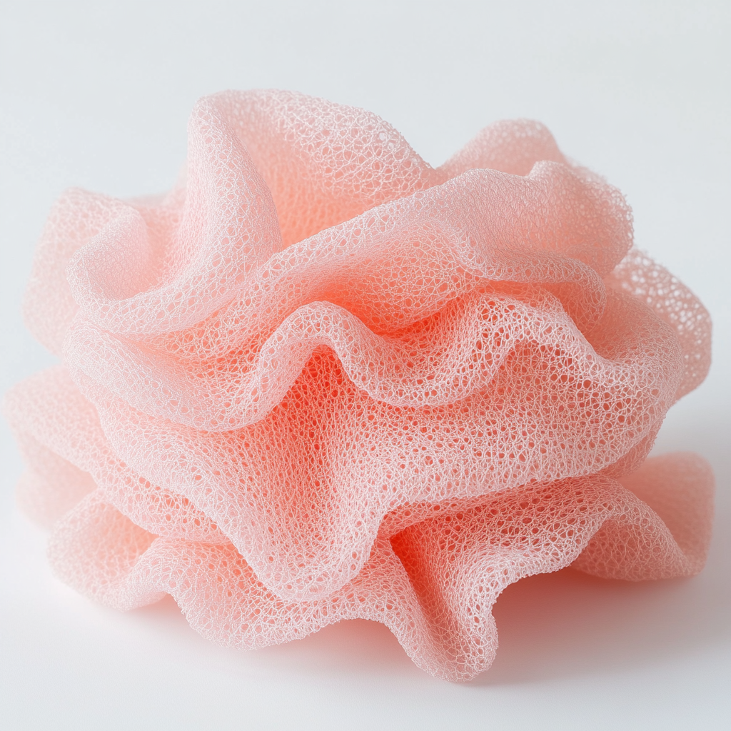 Plvxk Bath Sponge - Luxury Mesh Shower Loofah - High-Density Soft Lather - Gentle Exfoliating Bath Ball - Durable & Quick-Drying