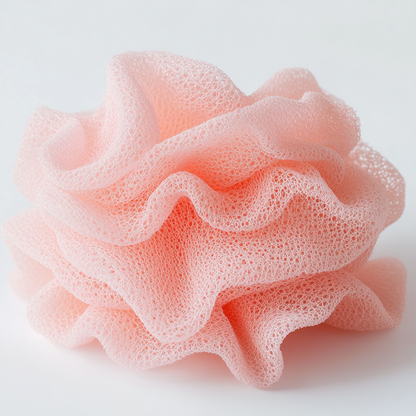Plvxk Bath Sponge - Luxury Mesh Shower Loofah - High-Density Soft Lather - Gentle Exfoliating Bath Ball - Durable & Quick-Drying