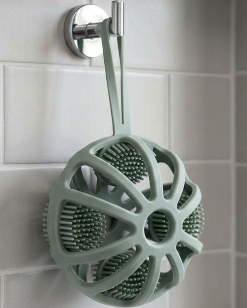 Plvxk Silicone Bristle Scrub Ball Sage - Lifestyle view