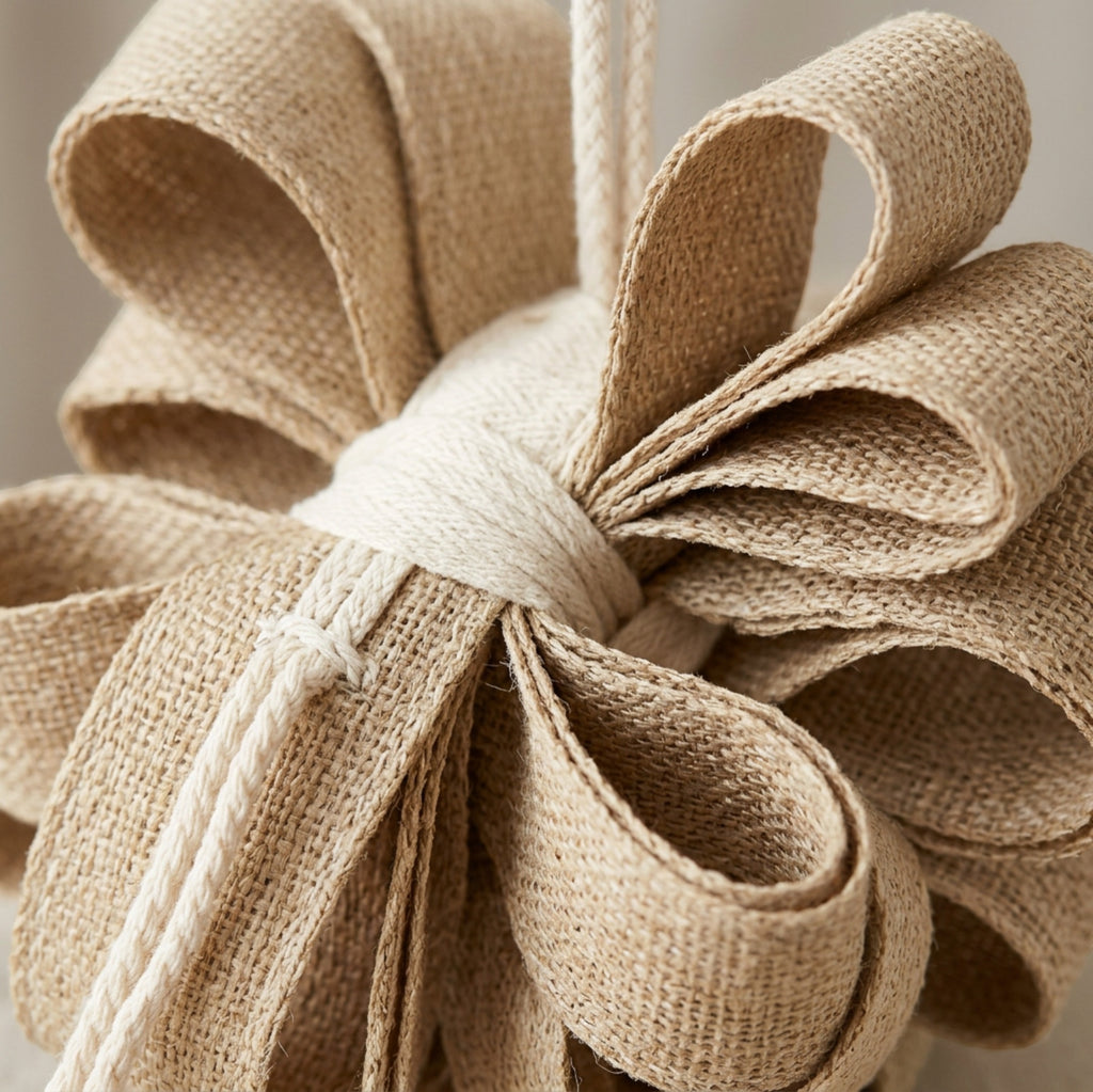 Plvxk Woven Ramie Loop Wash Ball Natural - Detail view