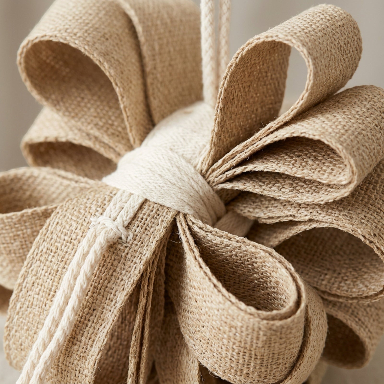 Plvxk Woven Ramie Loop Wash Ball Natural - Detail view